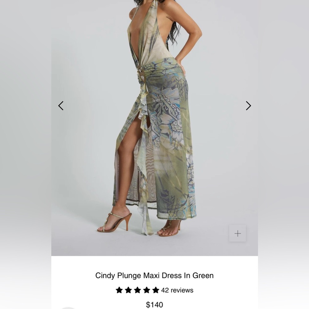 Jaded London Cindy Plunge Dress size 0